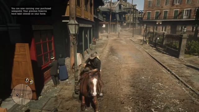 Red Dead Redemption 2 Arthur In The Cowpuncher Outfit Buys The M1899 Pistol And Tests It Out смотреть онлайн
