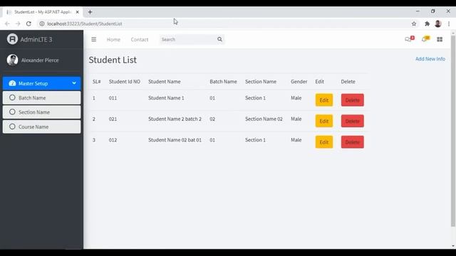 SMS-16: Load student list,bootstrap and Inactive using ASP.NET MVC AngularJS Jquery AJAX JSON смотреть онлайн