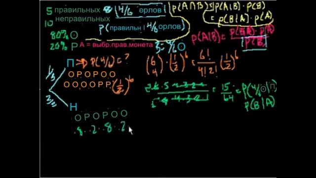 Условная вероятность и сочетания смотреть онлайн