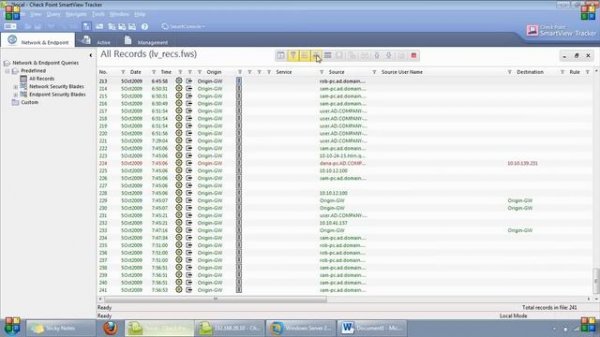 Check Point SmartView Tracker Logging demo Tutorial - Firewall logs using Check Point