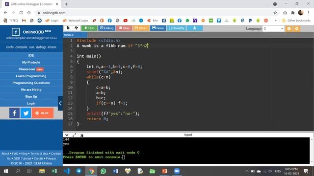 T4TEQ Weekly Coding - 42 - Interview Program - Find the given number is a Fibonacci number or not смотреть онлайн