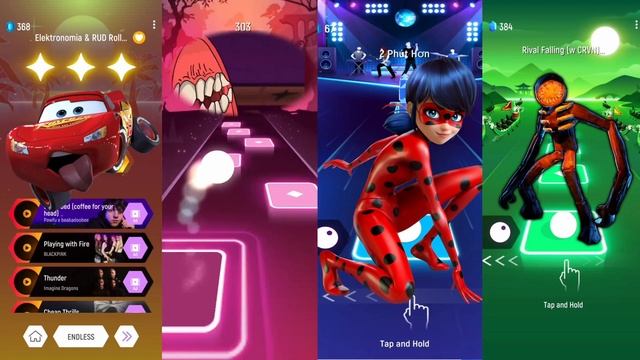 Lightning McQueen - TRAIN EATER - Ladybag - ROBLOX DOORS Figure ? Tiles Hop EDM Rush! смотреть онлайн