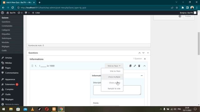 Xampp wordpress how to create quizzes and courses using LearnPress смотреть онлайн