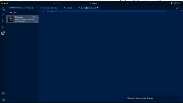 how to enable Blackbox Autocomplete on vs code? смотреть онлайн