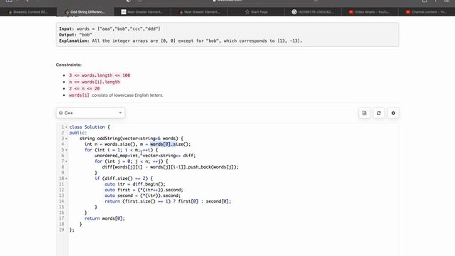 ✅ Leetcode Biweekly Contest 90 | Odd String Difference | Leetcode Solutions | C++ | Coding смотреть онлайн