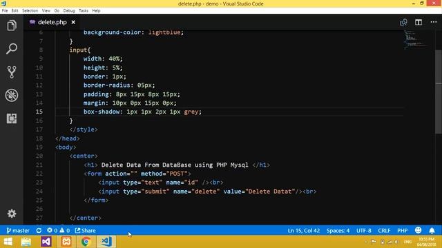 how to delete data from database using PHP Mysql смотреть онлайн