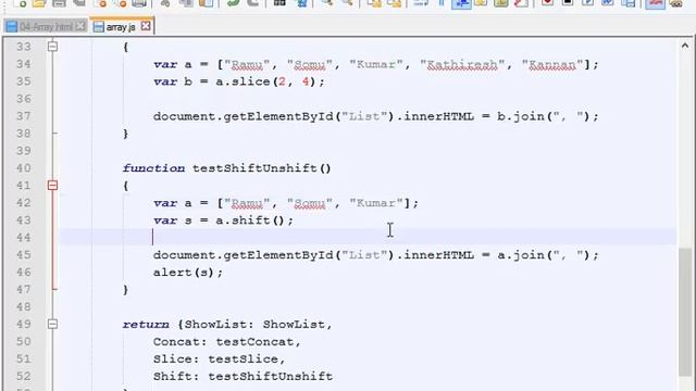 #19 Shift Unshift Operations in JavaScript language || JavaScript and J Query In Tamil смотреть онлайн