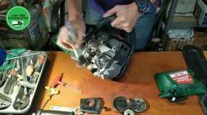 Диагностика системы смазки цепи бензопилы на течь.