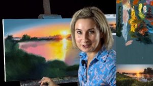 Вебинар от Ольги Базановой - "Закат в тумане". Пишем маслом