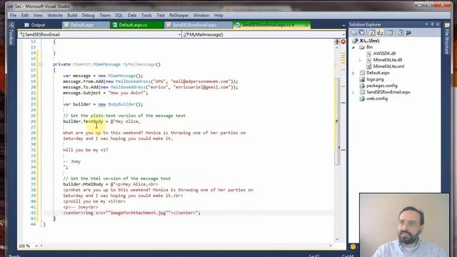 Sending Amazon SES Row Email with attachments via .NET C# AWS API смотреть онлайн