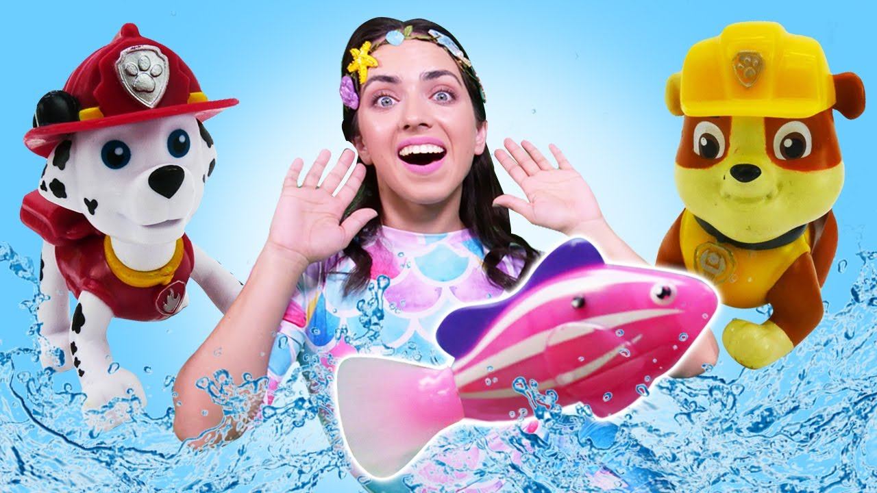 Щенячий патруль и Русалка спасают рыбку - Сундук русалки - Видео для детей смотреть онлайн