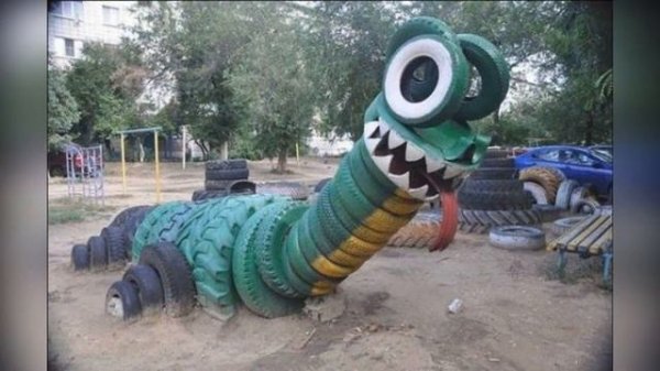 Creative ideas using recycled old tires in your yard and garden. DIY Projects | Part 1