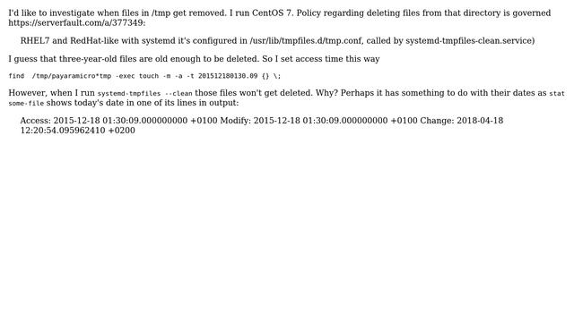 Unix & Linux: When are files from /tmp deleted? смотреть онлайн