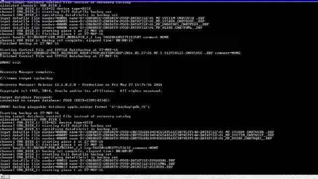 Oracle 12c backup and recovery on pdbs and cdbs смотреть онлайн