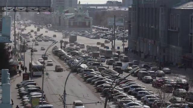 Таймлапс Новосибирск пл. Ленина смотреть онлайн