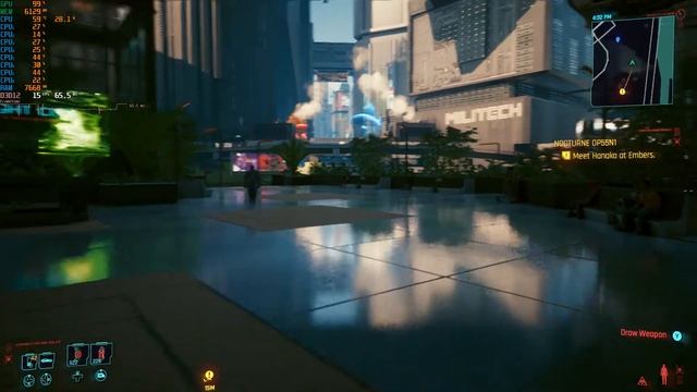 Cyberpunk 2077 on Core i3-12100 3.3GHz Arc A380 1080p смотреть онлайн