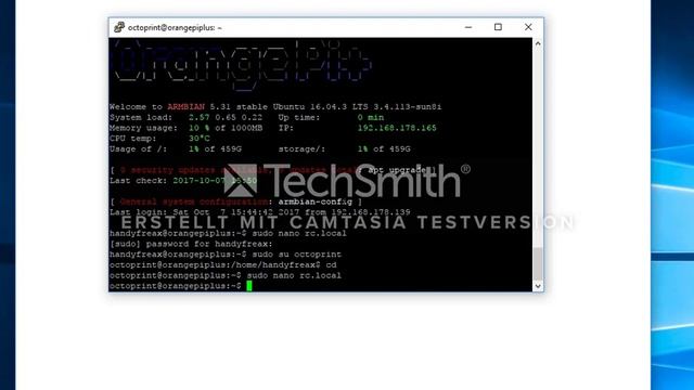 Orange pi OctoPrint Installation смотреть онлайн