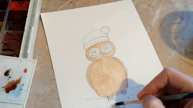 Как нарисовать сову/How to draw an owl смотреть онлайн