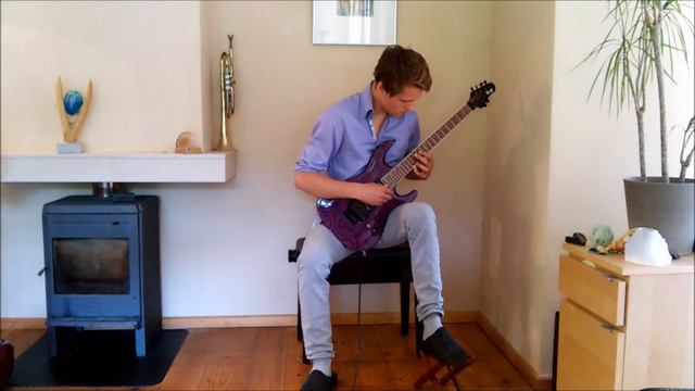 La catedral - Augustín Barrios (part 1) on electric guitar смотреть онлайн