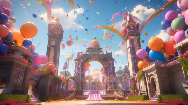 1 HOUR multicolor | Happy Celebration BG Video Loop Wallpaper Screesaver