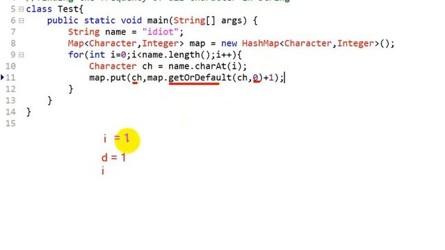 how to find the frequency of characters in given string in java | HashMap смотреть онлайн