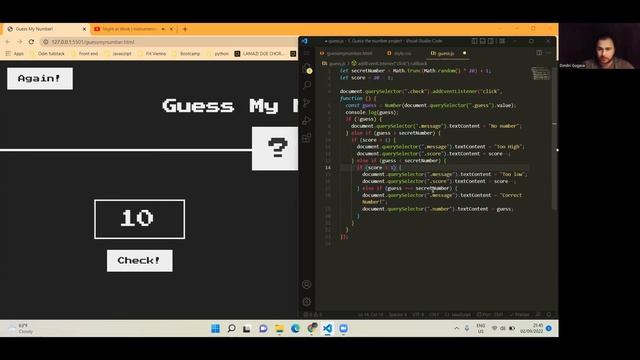 Guess My Number - Building a Javascript game for the first time смотреть онлайн
