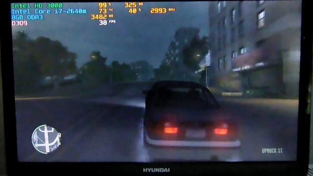 GTA IV on Intel HD 3000 + i7 2640M - Off screen recording смотреть онлайн