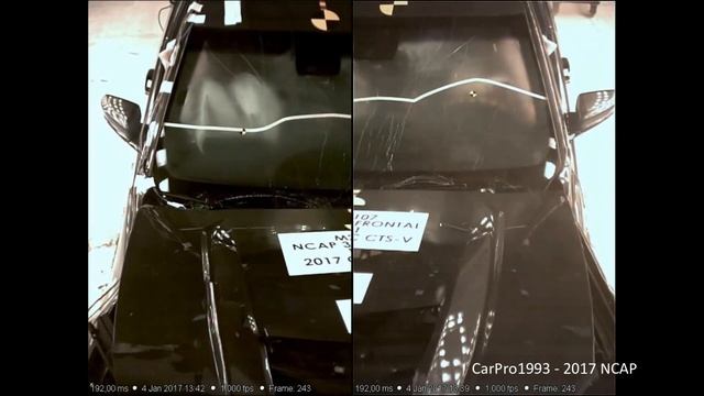 2016-2019 Cadillac CTS-V NHTSA Full-Overlap Frontal Crash Test смотреть онлайн