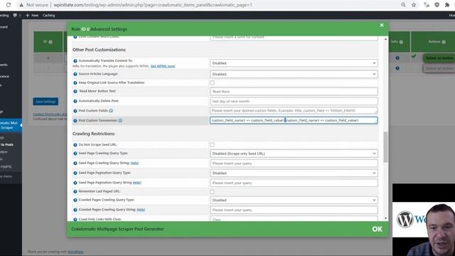 Crawlomatic Tutorial Video 2: Advanced Setup of WordPress Crawling and Scraping смотреть онлайн