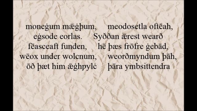 Bēoƿulfes Foresaga / Beowulf's Prologue смотреть онлайн