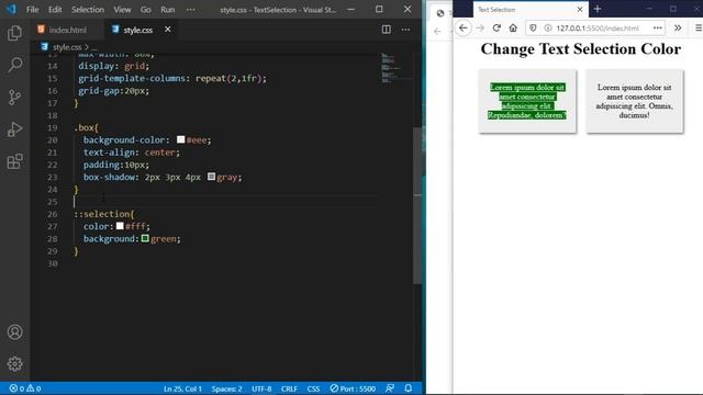 Overriding The Default Text Selection Color With CSS смотреть онлайн