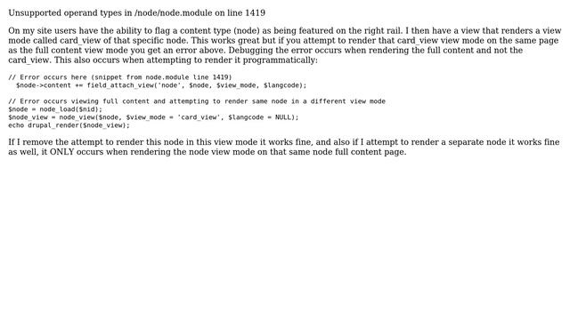 Drupal: Getting error rendering same node in different view mode смотреть онлайн