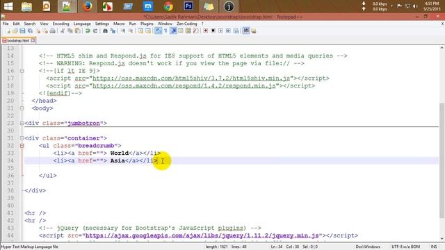 bootstrap bangla tutorial part 17- create breadcrumb in bootstrap смотреть онлайн