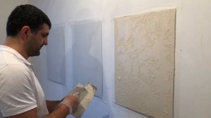 Мастер-класс нанесение декоративной штукатурки карта мира !