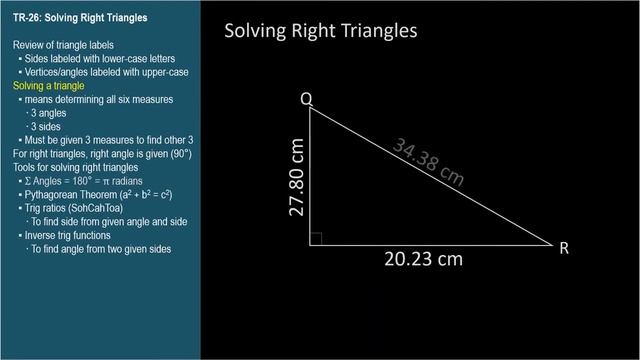 TR-26: Solving Right Triangles (Trigonometry series by Dennis F. Davis) смотреть онлайн