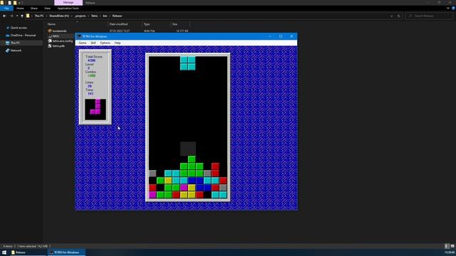 C# TETRIS for Windows gameplay смотреть онлайн