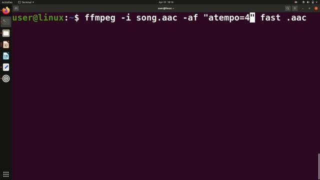 Increase Playback speed of any Audio using ffmpeg command. смотреть онлайн