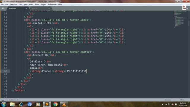 Make Footer With The Help HTML CSS And Bootstrap (Font Awesome) смотреть онлайн