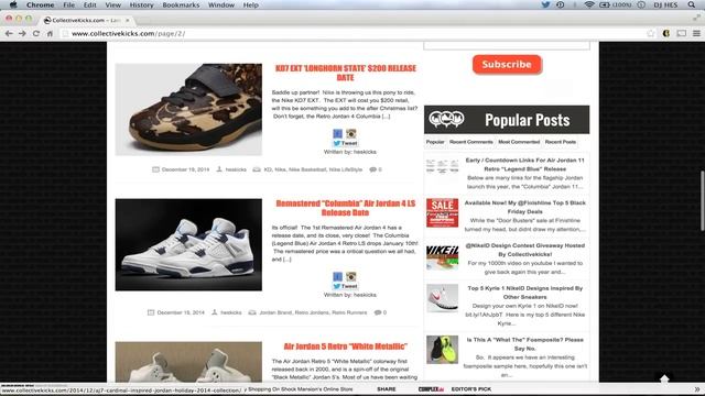 Chrome / China Foamposite, What The Kobe 9, Laser AJ1 (Collectivekicks Recap 12/21/14) смотреть онлайн