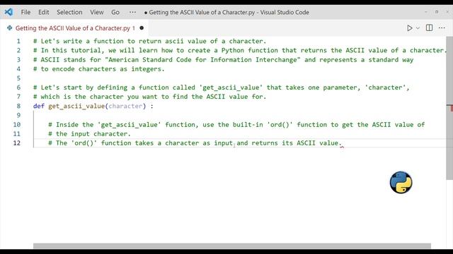 #getting the #ascii #value of a #character - #python #coding #challenge - #easy #18 смотреть онлайн