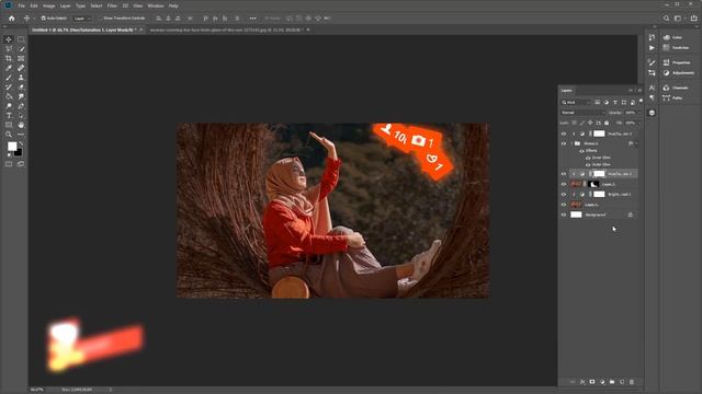 Add Glowing Icon Instagram Photograph - Tutorial Photoshop 2020 смотреть онлайн