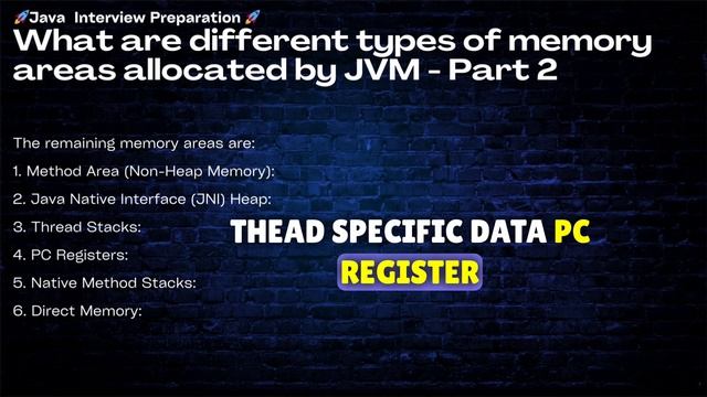 Q8. What are different types of memory areas allocated by JVM - Part 2 смотреть онлайн