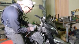 Kawasaki Z1000 ремонт рамы.