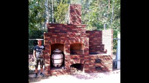Мангал из кирпича, печь под казан и встроенный тандыр