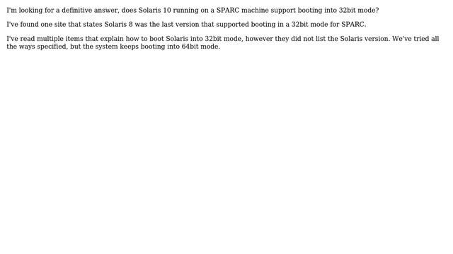 Unix & Linux: Solaris SPARC 10 32bit mode смотреть онлайн