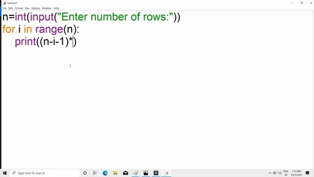 Python pattern pyramid || Printing numbers in pyramid shape in python || how to print pyramid смотреть онлайн