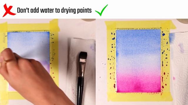 How to blend two colors of paint | WATERCOLOR DOS AND DONTS for BEGINNERS смотреть онлайн