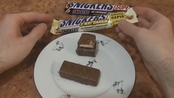 Snickers Super VS Snickers с миндалем