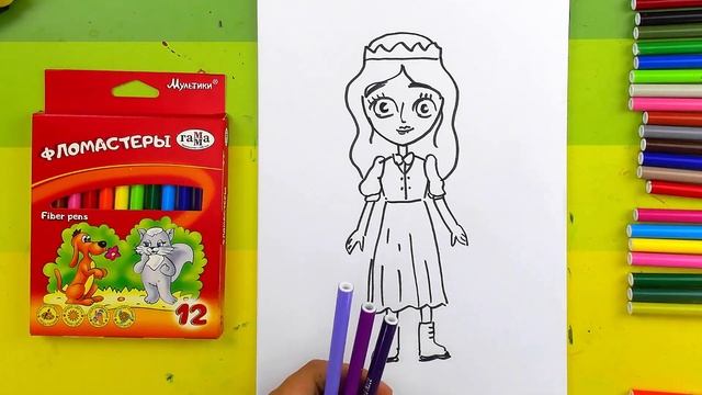 Как нарисовать Царевну Соню из мультика Царевны от РыбаКит смотреть онлайн