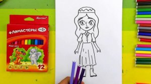 Как нарисовать Царевну Соню из мультика Царевны от РыбаКит